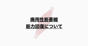 廃用性筋萎縮後の筋力回復について