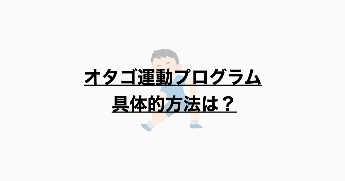 オタゴ運動プログラムとは？